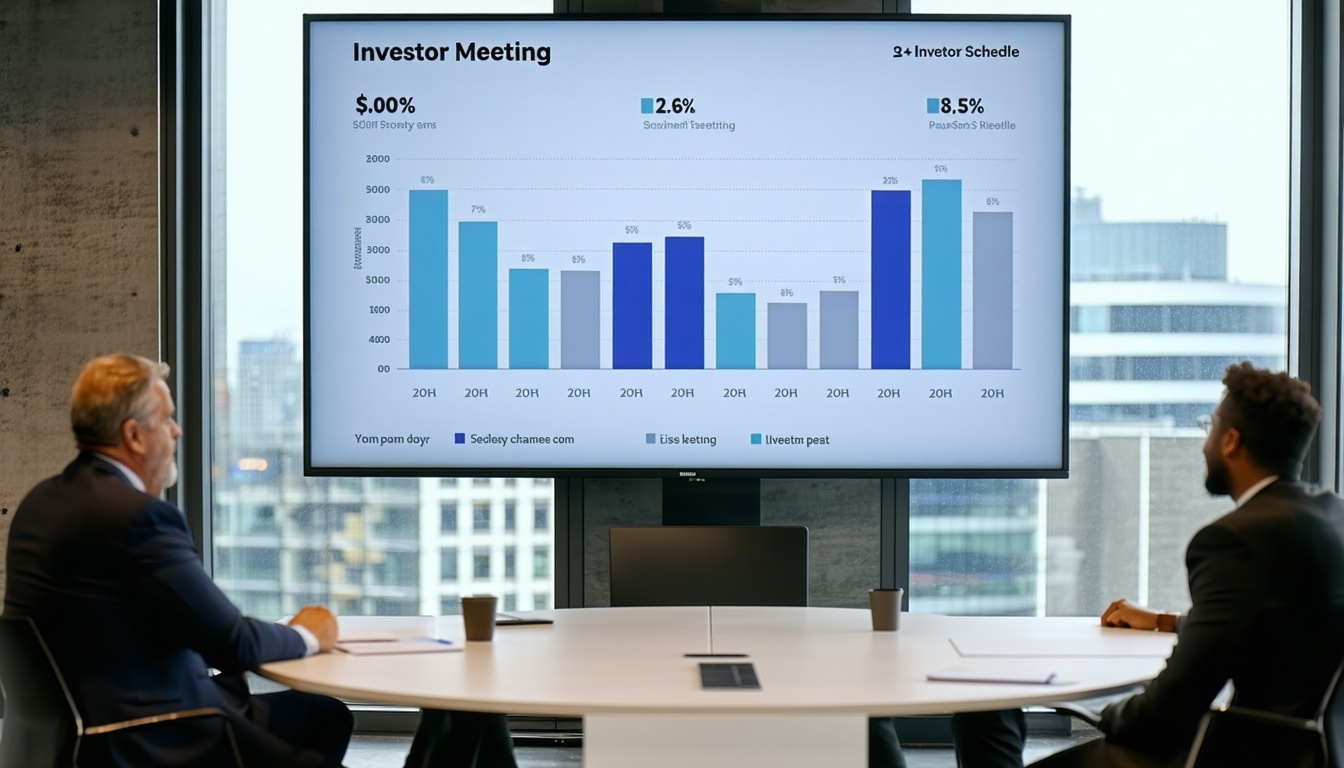 Investor meeting calendar and digital pitch deck