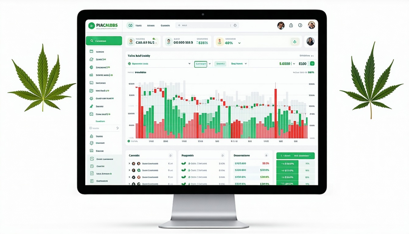 Cutting-edge digital cannabis trade platform interface